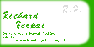 richard herpai business card